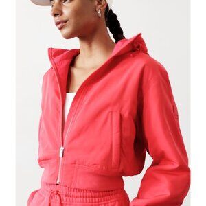 Athleta M Lucent Bomber Jacket Punch Medium Regular